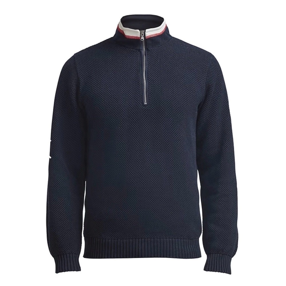 Holebrook Sweden Classic Windproof Quarter Zip Sweater Jumper 3XL Organic Cotton